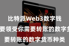 比特派Web3数字钱包  最初要领受你需要转账的数字货币种类