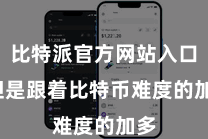 比特派官方网站入口  但是跟着比特币难度的加多